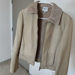 Vintage Armani 100% calf leather jacket